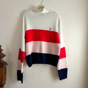U.S. Polo Assn.‎ • Stripe Mock Neck Sweater